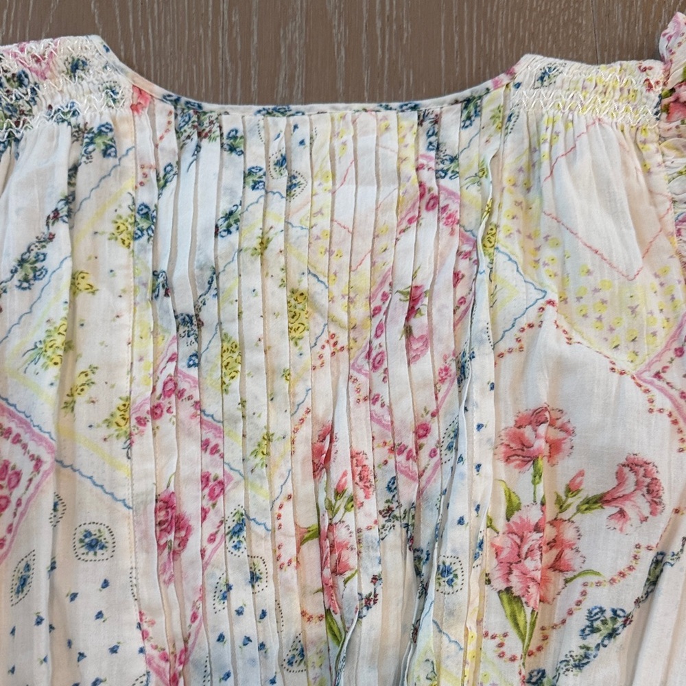LoveShackFancy Multicolor Floral Ruffle Dress - Picture 9 of 10